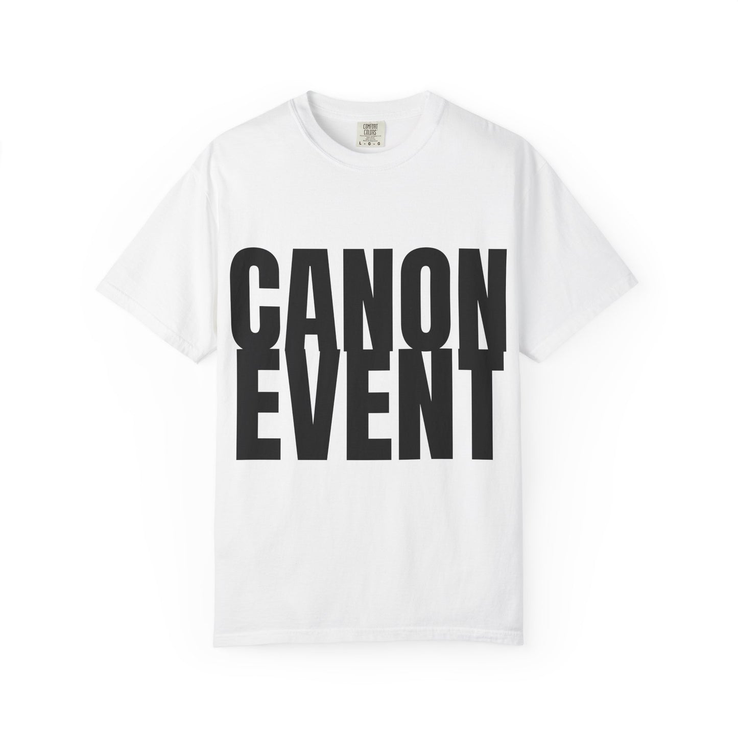 "Canon Event" Bold Text T-Shirt | Gen Z Trending Phrase, Minimal Graphic